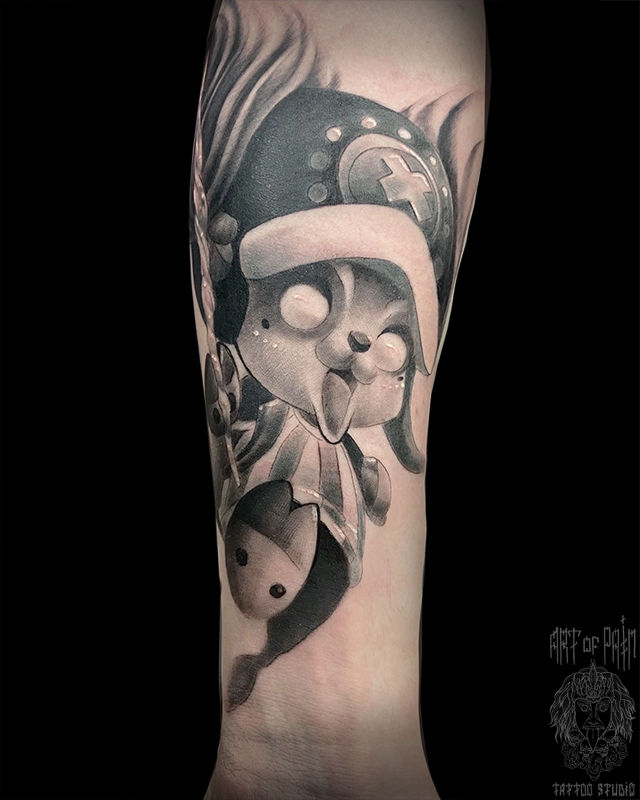 Татуировка мужская black&grey на предплечье персонаж животное – Мастер тату: 
