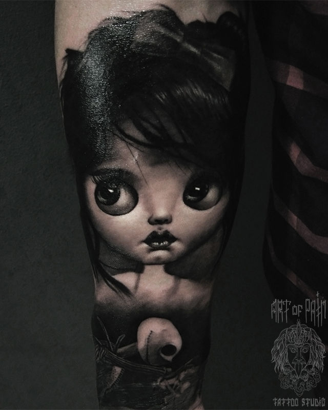 Татуировка мужская фентези на предплечье девочка – Мастер тату: Александр Pusstattoo