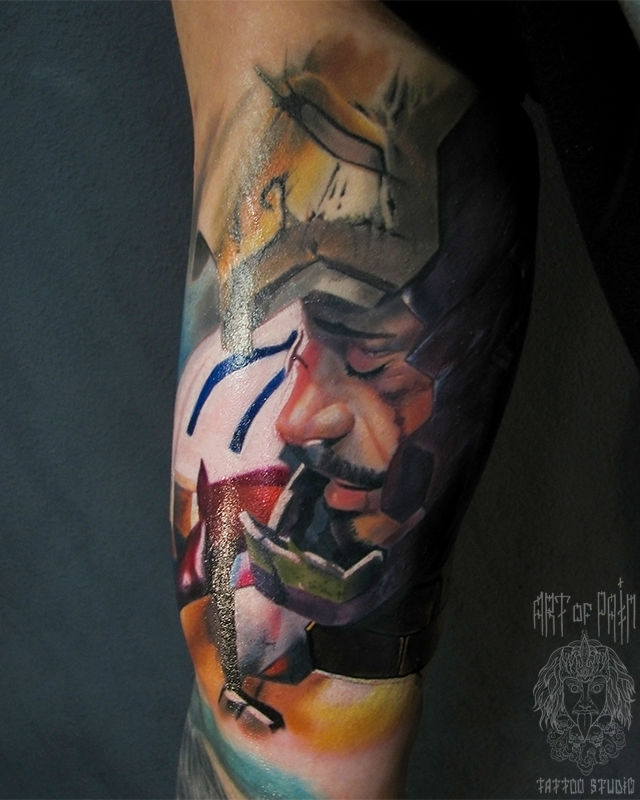 Татуировка мужская фентези на руке железный человек – Мастер тату: Александр Pusstattoo