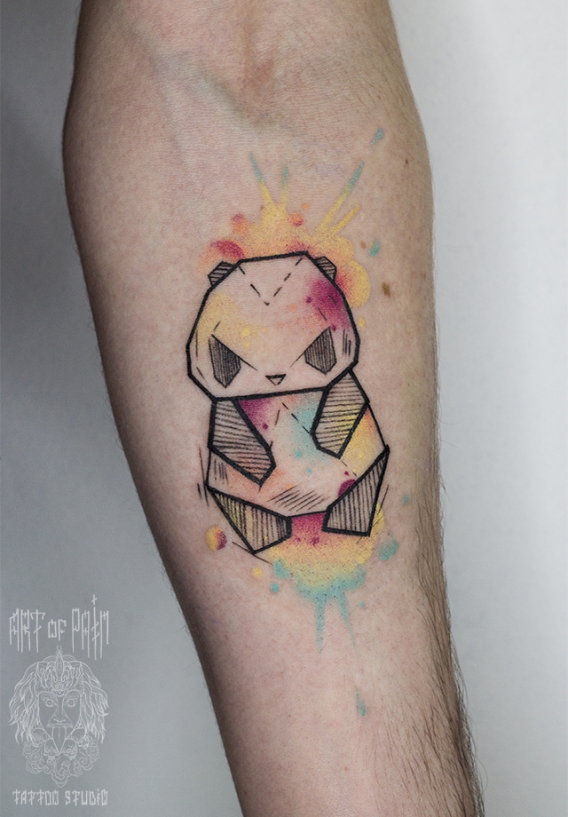 татуировка женская акварель на предплечье панда – Мастер тату: 
