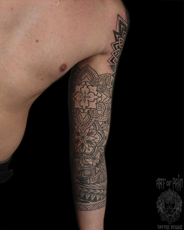 Татуировка мужская орнаментал тату-рукав орнамент – Мастер тату: 