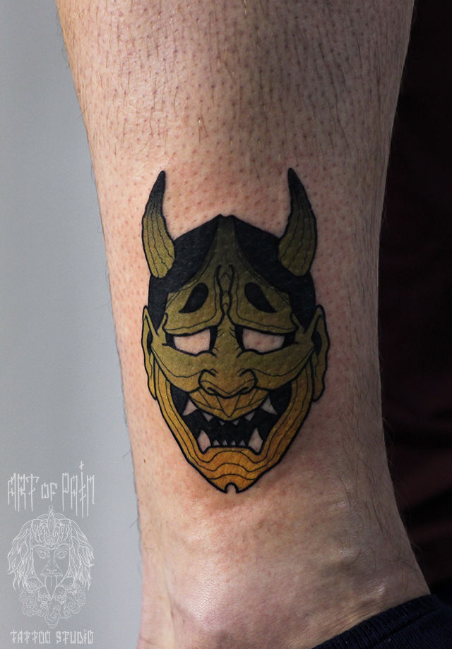 Татуировка мужская япония на щиколотке ханья – Мастер тату: Марк Акулов
