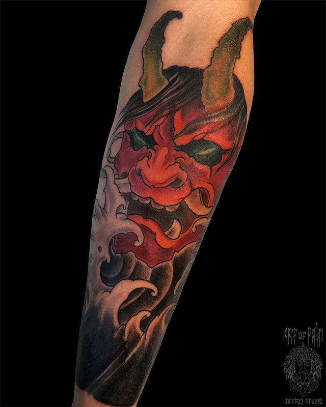 Татуировка мужская япония на предплечье красный демон – Мастер тату: 