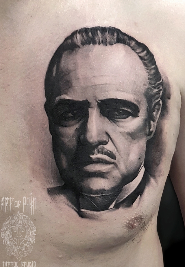 Татуировка мужская реализм на груди портрет – Мастер тату: 