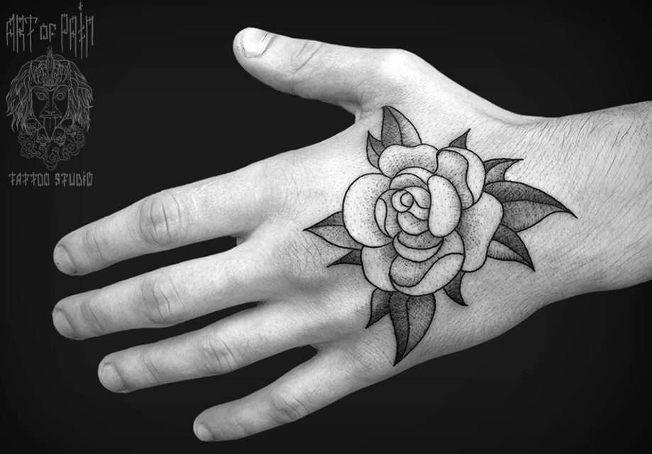 Татуировка мужская графика на кисти роза – Мастер тату: 