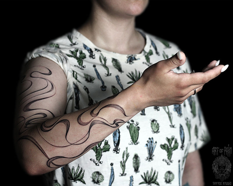 Татуировка женская графика на руке узор – Мастер тату: Надежда Полякова