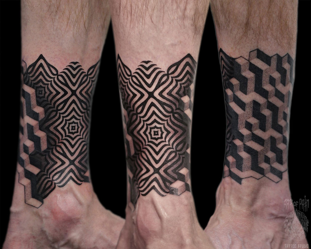 Татуировка мужская орнаментал на щиколотке орнамент – Мастер тату: 