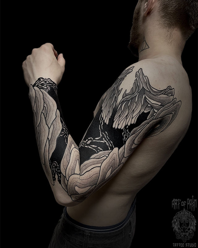 Татуировка мужская графика тату-рукав узор – Мастер тату: 