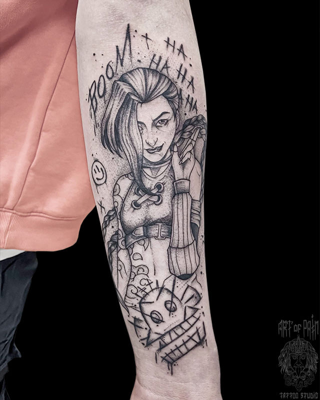 Татуировка женская графика на предплечье девушка – Мастер тату: Мария Котова