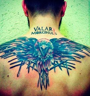 Татуировка по Игре престолов – Valar Morghulis