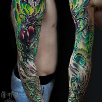 Татуировка мужская рукав органика